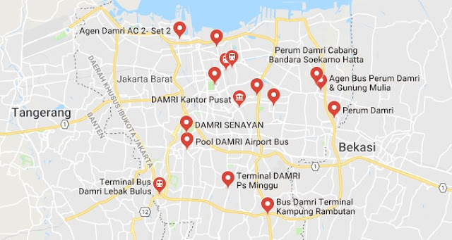Alamat Pool Damri Jakarta