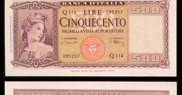 Il Blog Di Sasà O Professore Banconote Da 500 Lire