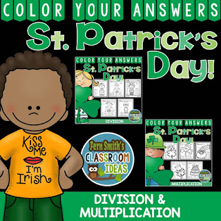  Color Your Answers - St. Patrick's Day - Multiplication and Division