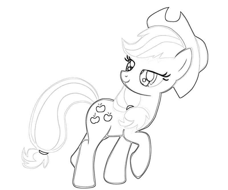 #17 My Little Pony Applejack Coloring Page