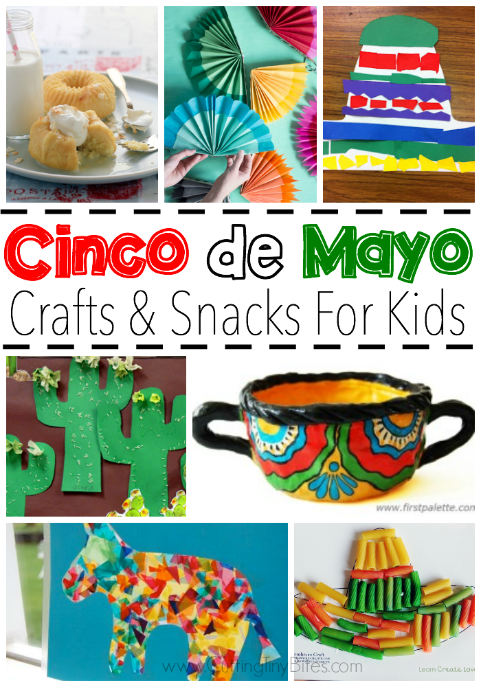 Celebrate Cinco de Mayo with kids! Great collection of crafts and snacks that you can make with your toddler, preschooler, or elementary aged child to help them learn about Mexico and Mexican culture.