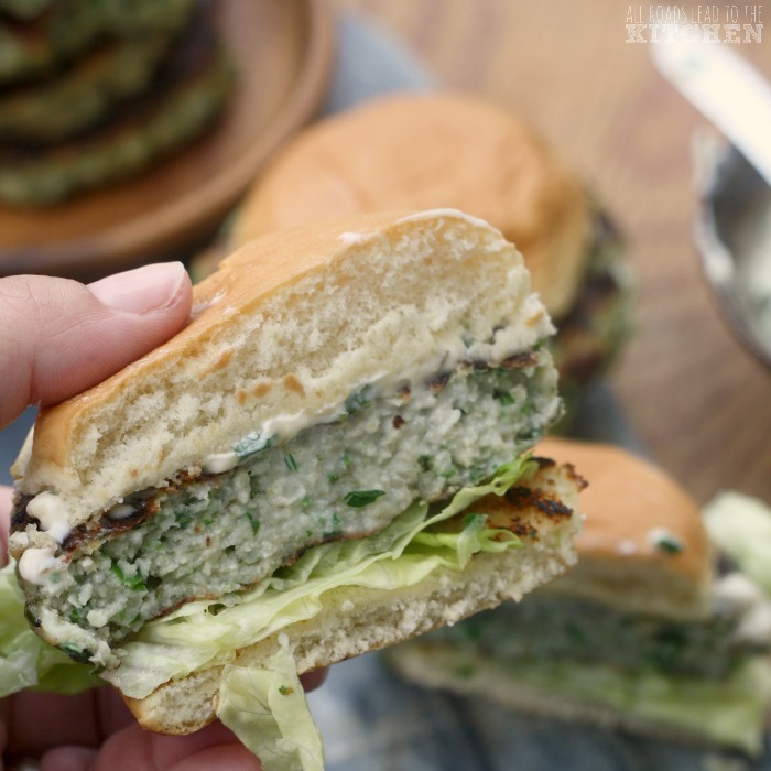 Green Goddess Fish Burgers