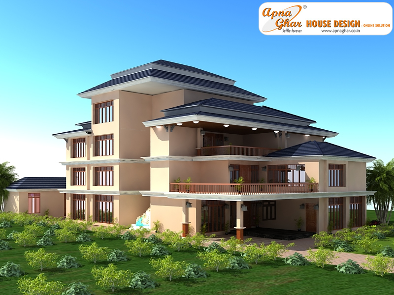 8 Bedrooms Triplex House Design in 1224m2 (24m X 51m) | Bill House Plans
