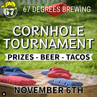 67 Degrees Cornhole Tournament has two time slots open for Sunday, Nov 6