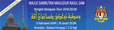 Tema Sambutan Maulidur Rasul 1434 / 2013