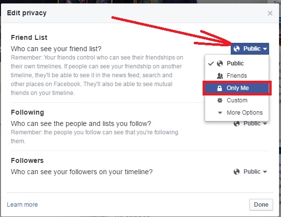 How To Hide Facebook Friend List From Others?