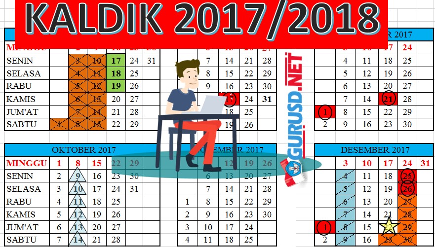 Kalender Pendidikan 2017/2018 Lengkap Dengan Hari Efektif 