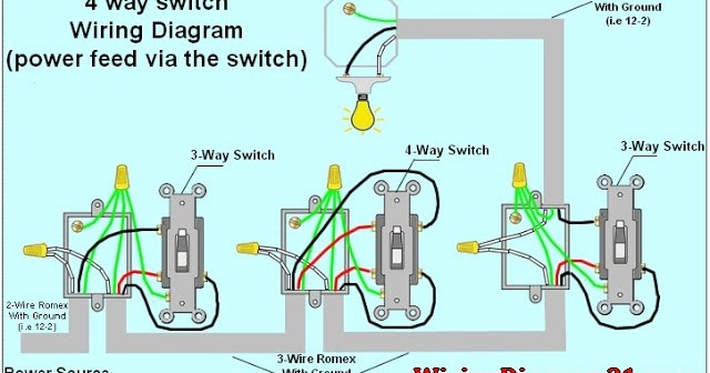 House Electrical Wiring Diagram : 4 Way Switch Wiring Diagram