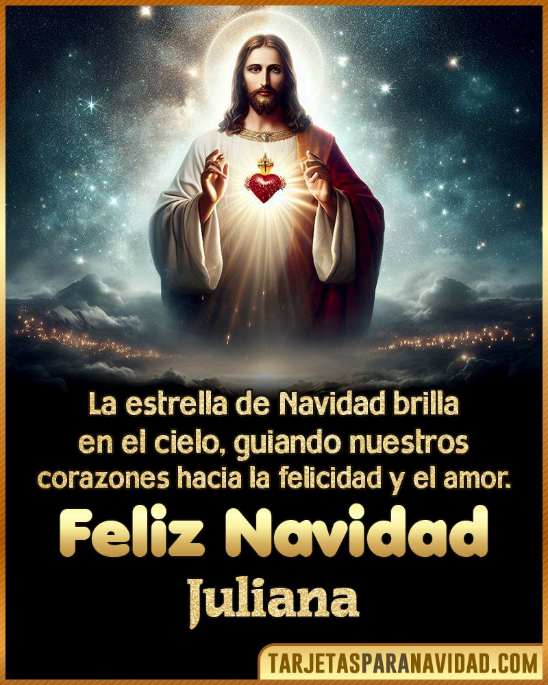 Tarjetas de navidad cristianas para Juliana