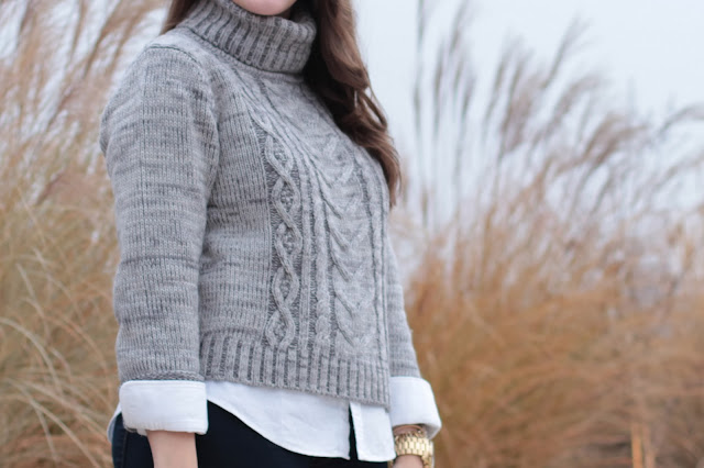 cable knit, turtleneck, sweater, asos, grey sweater