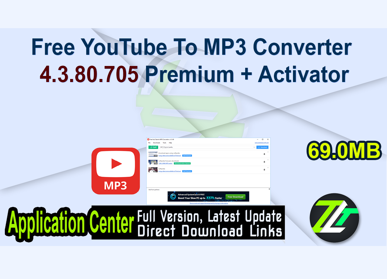 Free YouTube To MP3 Converter 4.3.80.705 Premium + Activator