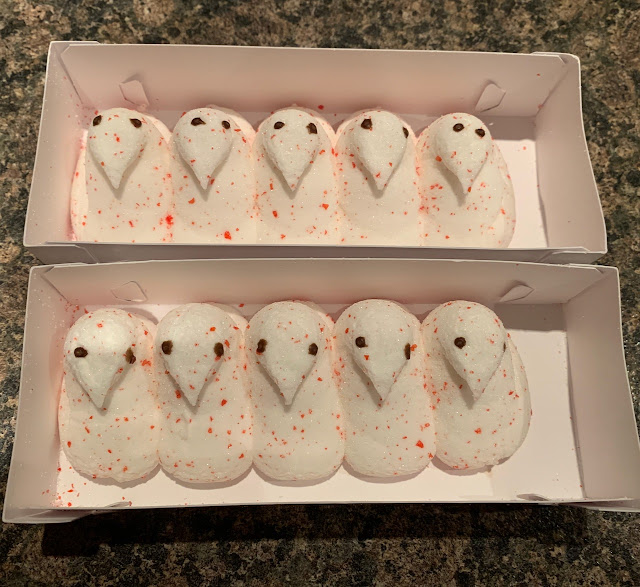 Candy Cane Peeps Marshmallow Chicks
