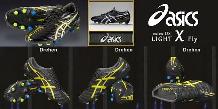 PES 2014 Asics DS Light X-Fly  - Black/Lime/Deep Blue