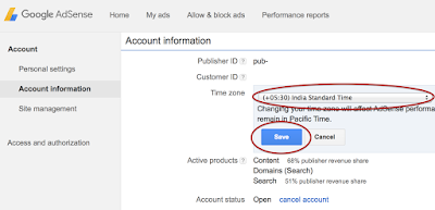 Adsense Time Zone Drop Down