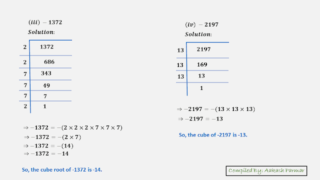 NewCountDown 8 Second Edition: Chapter 3 Cube and Cube Roots Exercise 3 Solutions