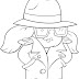 Desenho de Menina Detetive para Colorir e Pintar