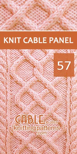 Knit Cable Panel Pattern 57, its FREE