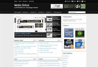 Media Online Blogger Template Demo | Download