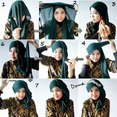 Aneka Cara Memakai Hijab Segi Empat Variasi Terbaru Yang Praktis