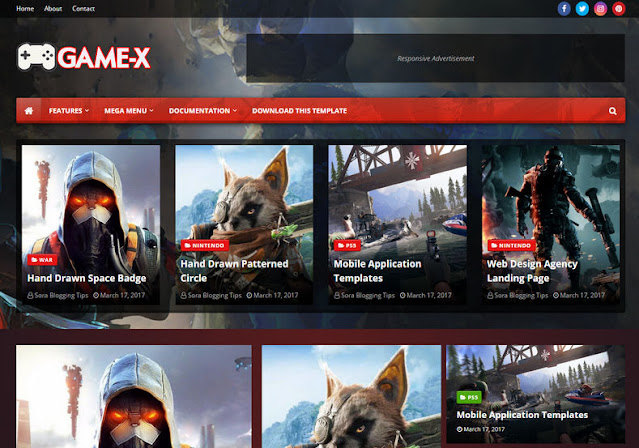 Game X Blogger Template