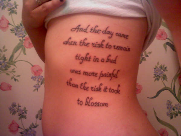 quotes tattoos. Quote Tattoos Quote Tattoo