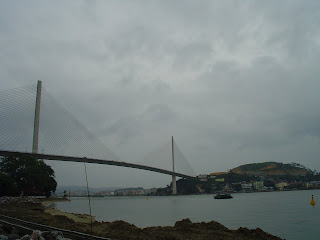 Bridge over the river in Halong Bay