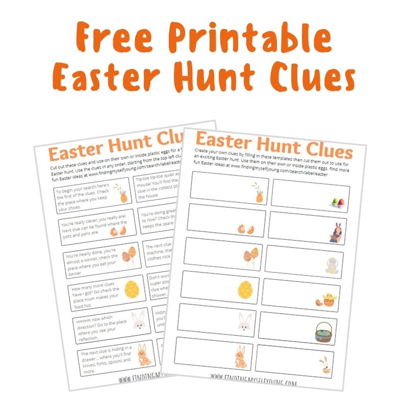 free printable easter egg hunt clues from finding myself young