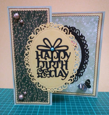 Yellow and green handmade birthday card