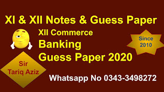 2nd year Banking Guess Paper & Important Short Questions 2020