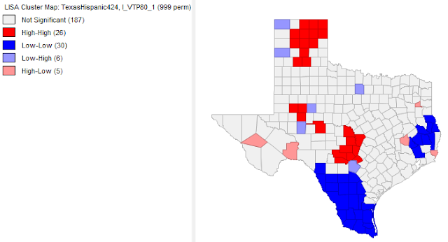 Voter Turnout 1980 Spatial Autocorrelation
