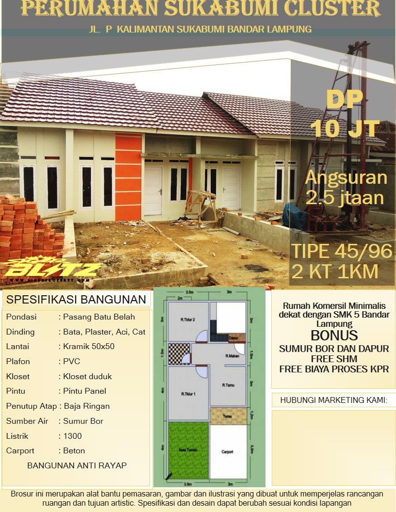 Rumah Minimalis Smk 5 Sukabumi Bandar Lampung Siger Property