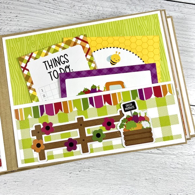 Perfect Fall Day Scrapbook album page with pocket for photos and notes