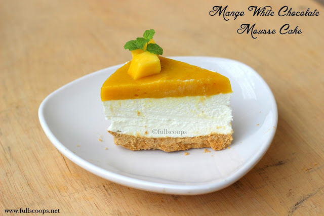 Mango White Chocolate Mousse Cake