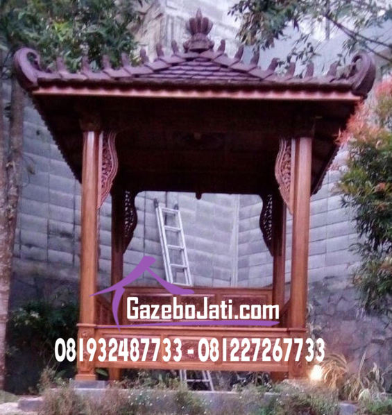 Gazebo Ukir Saka Bulat  Kayu  Jati Jepara Gazebo Kayu  Jati 