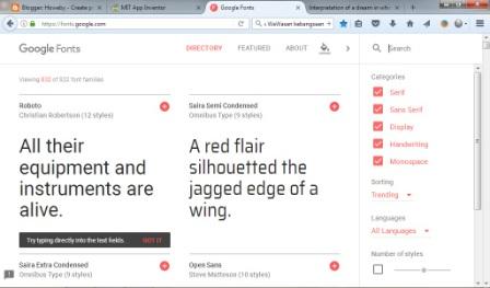 Web Font Google dan Cara Menggunakannya