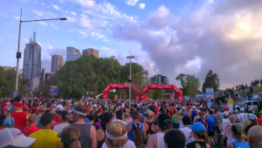 Approaching the start line