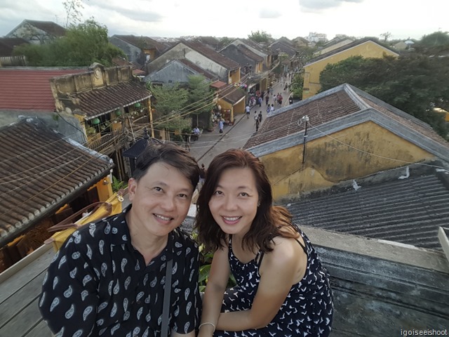 Unique bird’s eye view of Hoi An old town from the rooftop of the Faifo Coffee.