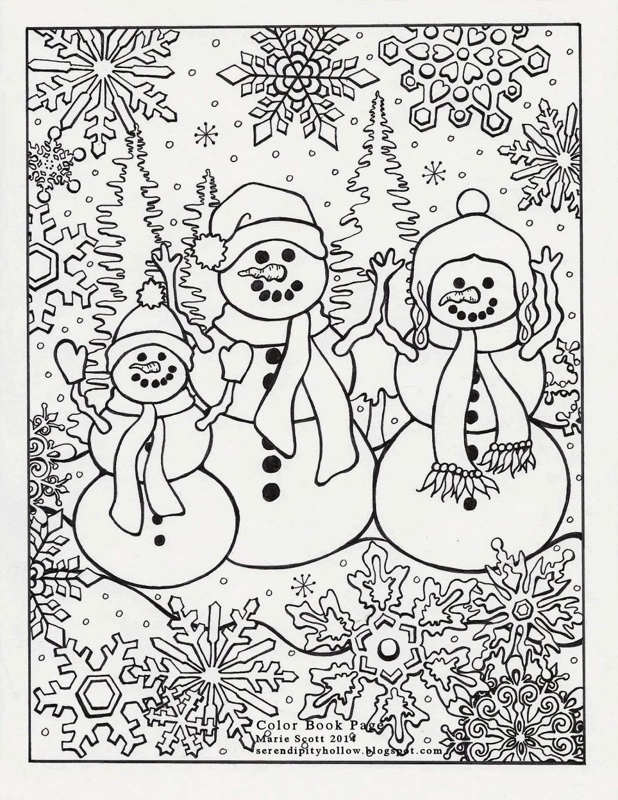 Download Serendipity Hollow: Winter Coloring Book Page