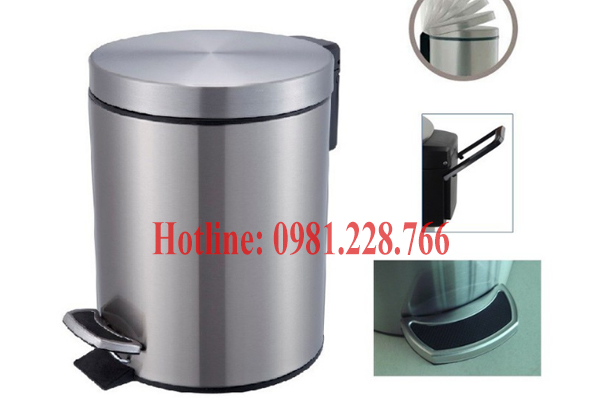 Thùng rác inox đạp chân