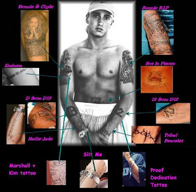 eminem tattoos of hailie. of Eminem and his tattoo