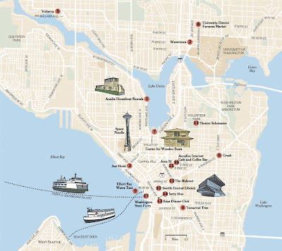 Tourist map of Seattle