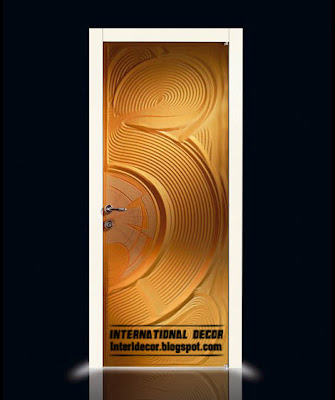 modern orange interior door 2015, PVC door design 2015