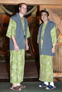 Prince William and Shinzo Abe