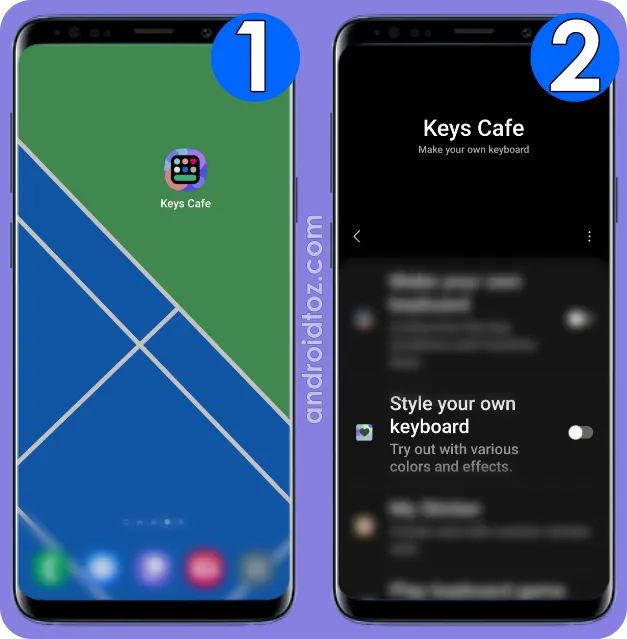 Steps to Change the Keyboard Sound with Keys Cafe App Picture 1