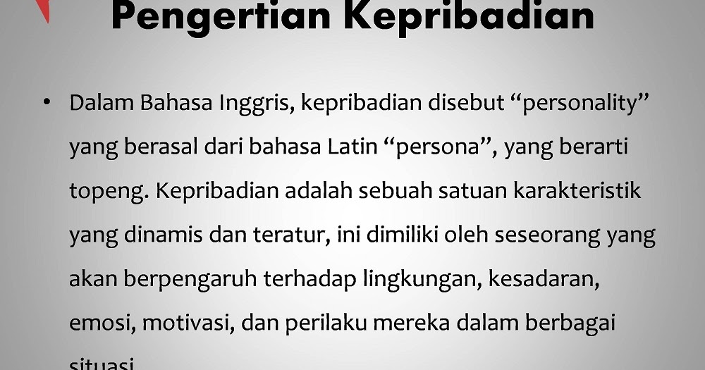  Pengertian Kepribadian Download PDF Pribadinesia