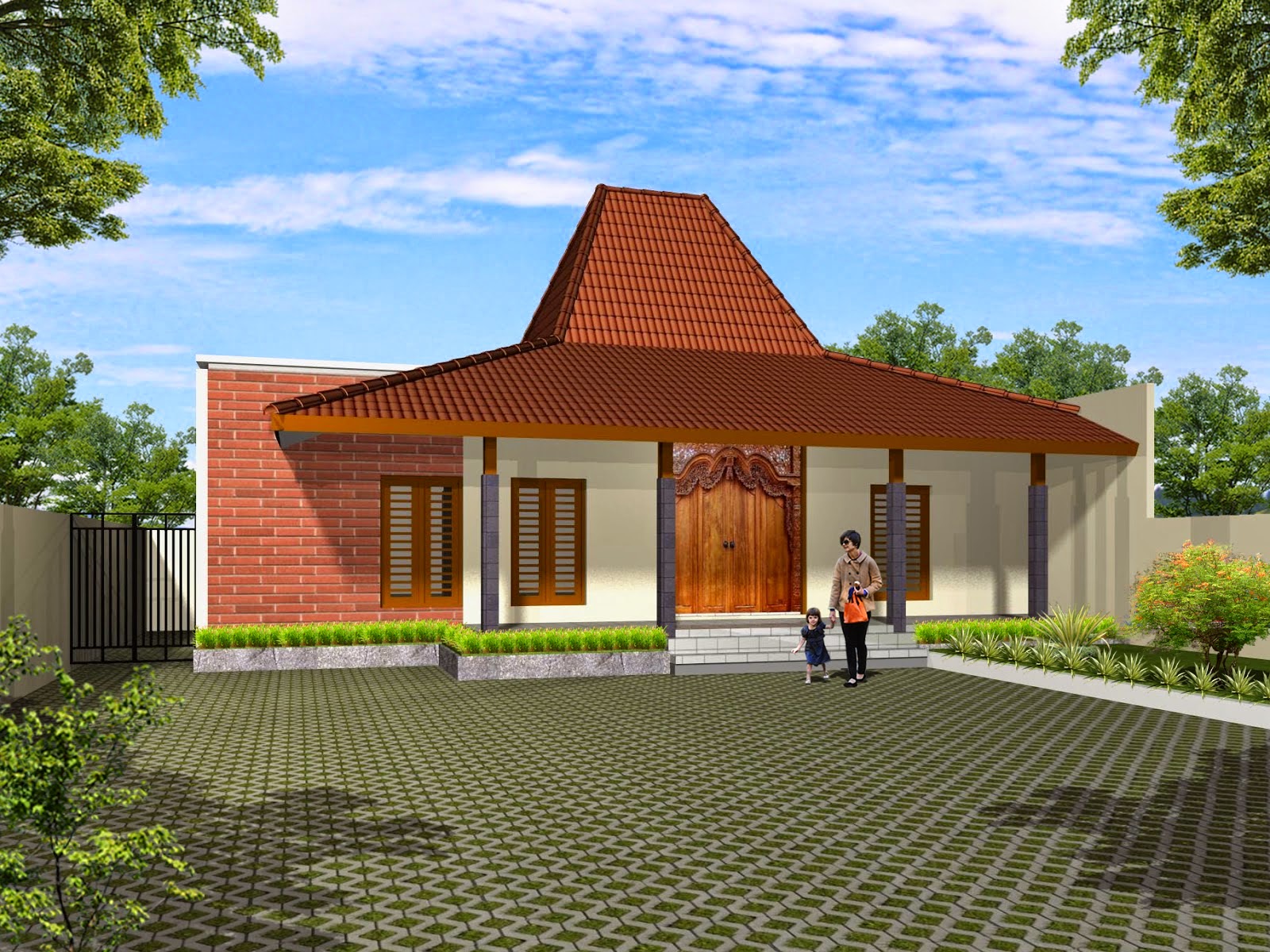 Implementasi Ide Unik Desain Rumah Adat Jawa  1001 