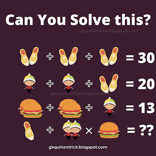 Can You Solve this Puzzles of Boy, Burger and Shoes - Answer