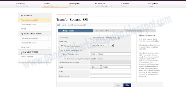 Cara Mudah Transfer Uang BRI Lewat Internet Banking