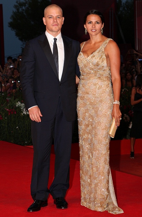 Matt Damon et sa femme Luciana Barraso au Venice Film Festival 03092011