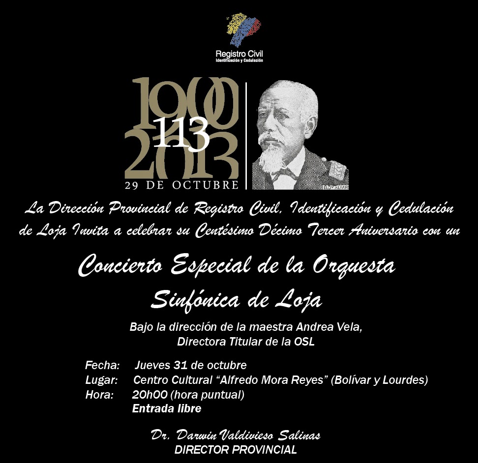 El Anunciador Del Ecuador Hoy El Registro Civil Celebra 113 Anos